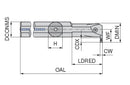 Ceratizit I25L90-2.0D-GX16-2 MonoClamp Radial Mono-boring Bars 70893625 (0712918)