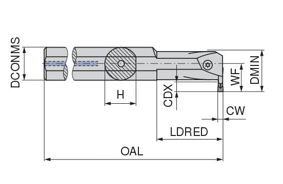 Ceratizit I20L90-2.0D-GX16-2 MonoClamp Radial Mono-boring Bars 70893620 (0751766)