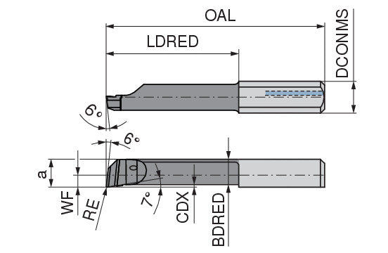 Ceratizit ULTRAMINI.RX050.5-30R10.IK DPX77S CoreLine Inserts For Internal Turning 73000553 (0772556)