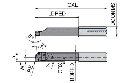 Ceratizit ULTRAMINI.RX050.4-10R20.IK DPX77S CoreLine Inserts For Internal Turning 73000407 (0772545)