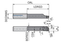 Ceratizit ULTRAMINI.LX050.6-15R05.IK DPX77S UltraMini Inserts For Internal Turning 73001611 (0772593)