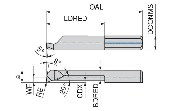 Ceratizit ULTRAMINI.R050.7-20.IK K10F CoreLine Inserts For Internal Turning And Profiling 73004072 (0772752)