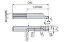 Ceratizit ULTRAMINI.L050.6-22.IK K10F UltraMini Inserts For Internal Turning And Profiling 73005060 (0772839)
