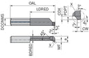 Ceratizit ULTRAMINI.L070.6-30.IK K10F TIN UltraMini Inserts For Internal Chamfering For Subsequent Parting Off 73009630 (0772933)
