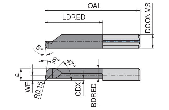 Ceratizit ULTRAMINI.R047.T4-10.IK K10F TIALN CoreLine Inserts For Internal Undercuts 73010241 (0772937)