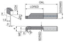 Ceratizit ULTRAMINI.R080.0004-25.IK K10F TIN UltraMini Inserts For Back Boring 73012548 (0772960)