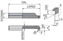 Ceratizit ULTRAMINI.L080.0004-25.IK K10F TIN UltraMini Inserts For Back Boring 73013548 (0772970)