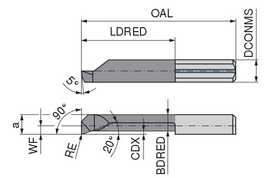 Ceratizit ULTRAMINI.R090.3-10.IK K10F TIN CoreLine Inserts For Internal Turning 73014541 (0773022)