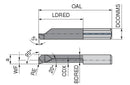 Ceratizit ULTRAMINI.R090.5-20.IK K10F TIN UltraMini Inserts For Internal Turning 73014552 (0773028)