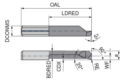 Ceratizit ULTRAMINI.L090.3-10.IK K10F TIN CoreLine Inserts For Internal Turning 73015541 (0773029)