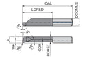 Ceratizit ULTRAMINI.R050.6-22.C.IK K10F TIALN UltraMini Inserts For Internal Turning And Profiling 73016622 (0773048)