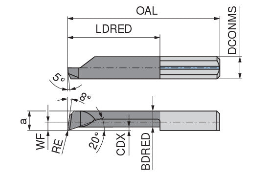 Ceratizit ULTRAMINI.R050.4-16.C.IK K10F TIALN CoreLine Inserts For Internal Turning And Profiling 73016416 (0773037)