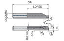 Ceratizit ULTRAMINI.L050.6-42.C.IK K10F TIALN UltraMini Inserts For Internal Turning And Profiling 73017642 (0773076)
