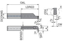 Ceratizit ULTRAMINI.L005-1.00-20.IK K10F TIN UltraMini Inserts For Internal Grooving And Turning 73019556 (0773097)
