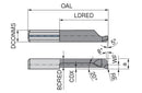 Ceratizit ULTRAMINI.L050.7-30.IK K10F TIALN UltraMini Inserts For Internal Turning And Profiling 73005874 (0772910)