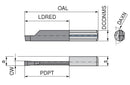 Ceratizit ULTRAMINI.R015.3015-20.IK K10F TIALN UltraMini Inserts For Axial Grooving 73056574 (0773278)