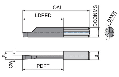 Ceratizit ULTRAMINI.R015.3015-30.IK K10F TIALN CoreLine Inserts For Axial Grooving 73056674 (0773279)