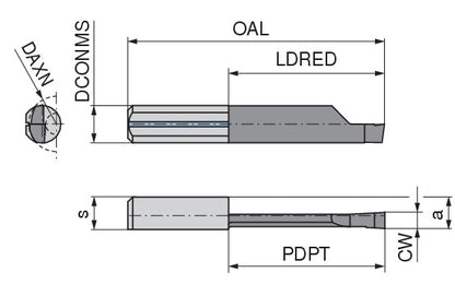Ceratizit ULTRAMINI.L015.2515-20.IK K10F TIALN CoreLine Inserts For Axial Grooving 73057572 (0773280)
