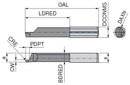 Ceratizit ULTRAMINI.R610.1608-20.IK K10F TIALN UltraMini Inserts For Axial Grooving (Full radius) 73058173 (0773289)