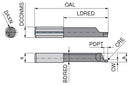 Ceratizit ULTRAMINI.L610.2010-20.IK K10F TIALN UltraMini Inserts For Axial Grooving (Full radius) 73059175 (0773310)