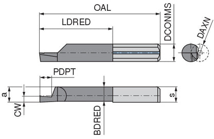 Ceratizit ULTRAMINI.R620.1006-20.IK K10F TIALN CoreLine Inserts For Axial Grooving Over Spigot 73060561 (0773323)