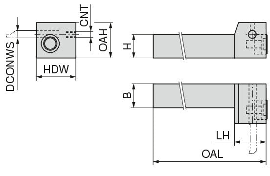 Ceratizit ULTRAMINI.L.UHCM.1212.4.IK CoreLine - Tool Holders For Inserts - 73083124 (0773378)