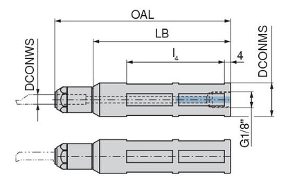 Ceratizit ULTRAMINI.UM600H.0022.6.IK CoreLine - Quick Change Tool Holder For Inserts - 73089226 (0773414)