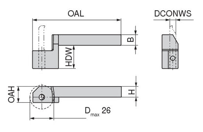 Ceratizit ULTRAMINI.R.UM.18.1010.4 CoreLine - Tool Holders For Inserts - 73090104 (0773428)