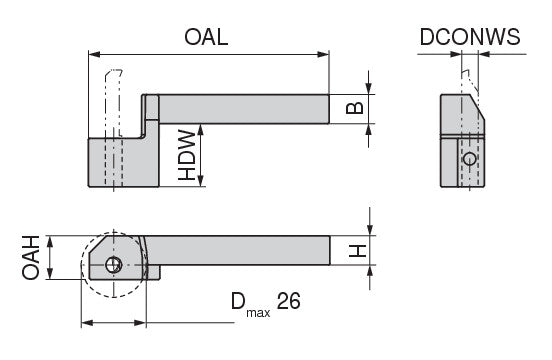 Ceratizit ULTRAMINI.R.UM.18.1212.7 CoreLine - Tool Holders For Inserts - 73090127 (0773435)