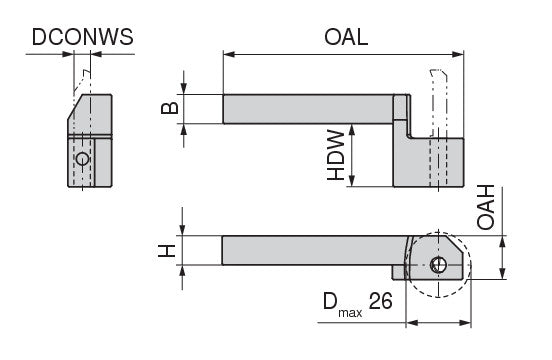 Ceratizit ULTRAMINI.L.UM.18.1010.7 CoreLine - Toolholder For Inserts - 73091107 (0773448)