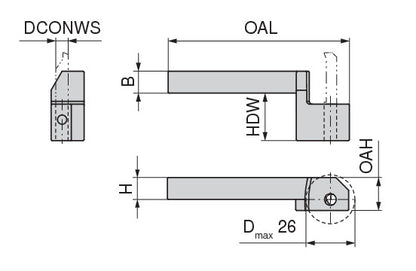 Ceratizit ULTRAMINI.L.UM.18.1010.7 CoreLine - Toolholder For Inserts - 73091107 (0773448)