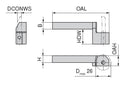 Ceratizit ULTRAMINI.L.UM.28.1212.7 UltraMini - Toolholder For Inserts 73091227 (0773461)