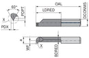 Ceratizit ULTRAMINI.R006.0815-15.IK K10F TIN UltraMini Inserts For Internal Threading (Partial profile) 73100549 (0773468)