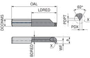 Ceratizit ULTRAMINI.L006.0815-15.IK K10F TIN UltraMini Inserts For Internal Threading (partial profile) 73101549 (0773477)