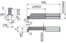 Ceratizit ULTRAMINI.R005M0200-10.IK K10F TIALN UltraMini Inserts For Internal Grooving 73202826 (0773521)