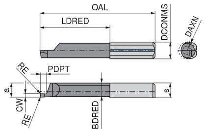 Ceratizit ULTRAMINI.R010M2008-20.IK K10F TIALN CoreLine Inserts For Axial Grooving 73252814 (0773636)