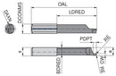 Ceratizit ULTRAMINI.L010M3008-30.IK K10F TIALN UltraMini Inserts For Axial Grooving 73253828 (0773665)