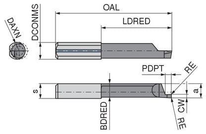 Ceratizit ULTRAMINI.L010M2008-30.IK K10F TIALN CoreLine Inserts For Axial Grooving 73253824 (0773663)