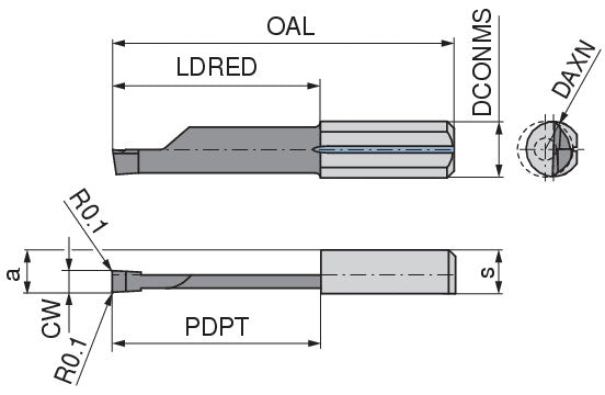 Ceratizit ULTRAMINI.R015M2515-20.IK K10F TIALN CoreLine Inserts For Axial Grooving 73256800 (0773666)