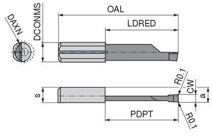 Ceratizit ULTRAMINI.L015M2515-20.IK K10F TIALN CoreLine Inserts For Axial Grooving 73257800 (0773669)