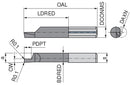 Ceratizit ULTRAMINI.R620M1006-20.IK K10F TIALN UltraMini Inserts For Axial Grooving Over A Spigot 73260800 (0773672)