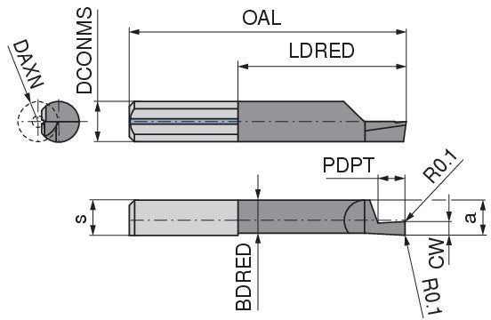 Ceratizit ULTRAMINI.L620M1006-20.IK K10F TIALN CoreLine Inserts For Axial Grooving Over Spigot 73261800 (0773677)