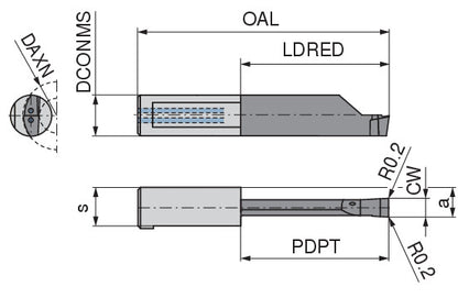 Ceratizit ULTRAMINI.L012.0200-10.IK K10F TIALN CoreLine Inserts For Axial Grooving 73263700 (0773703)