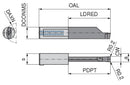 Ceratizit ULTRAMINI.L020.0500-25.IK K10F TIALN UltraMini Inserts For Axial Grooving 73263826 (0773720)