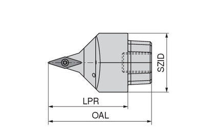 Ceratizit OC50-SVXCN 16 50049153 MaxiTurn 0° Tool Head For Axial Clamping OvalFlex 7459800002 (0745888)