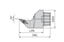 Ceratizit OC50-SVXCL 16 MaxiTurn 10° Tool Head For Axial Clamping OvalFlex 7459801001 (0745886)