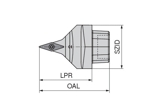 Ceratizit OC50R-SVXCN 16 MaxiTurn 0° Tool Head For Radial Clamping OvalFlex 7459850002 (0745315)