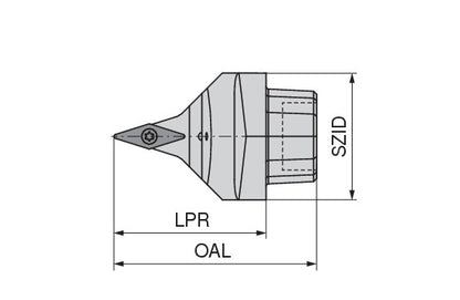 Ceratizit OC50R-SVXCN 16 MaxiTurn 0° Tool Head For Radial Clamping OvalFlex 7459850002 (0745315)