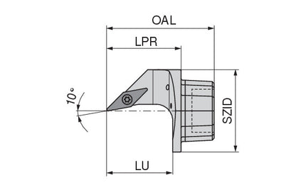 Ceratizit OC50R-SVXCR 16 MaxiTurn 10° Tool Head For Radial Clamping OvalFlex 7459851000 (0745276)