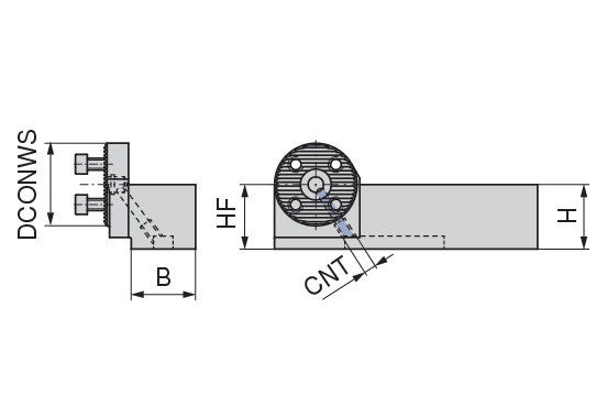 Ceratizit MaxiChange - 90° base holders for the exchangeable head system 8418414000 (0735679)
